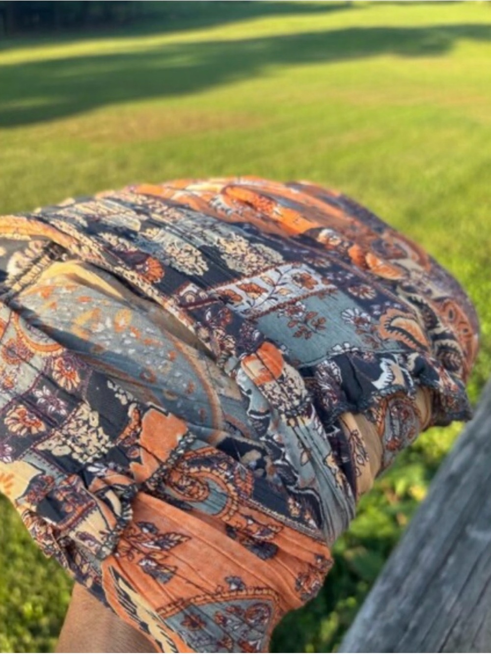 Angie Boho Paisley Floral Maxi Dress Multicolor Small - Picture 4 of 4